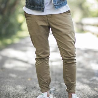 6D51Qi Men's Straight Fit Chino Pants — Cotton Twill